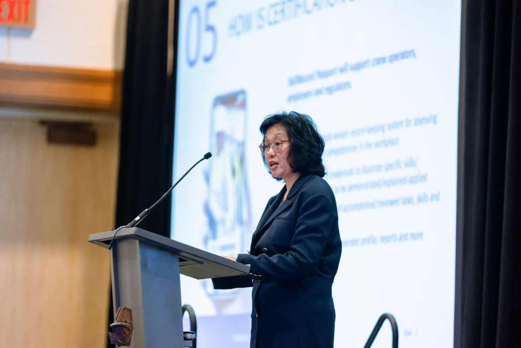 Director of Certification and Licensing, Roberta Sheng-Taylor at the 2023 CCRA Conference.
