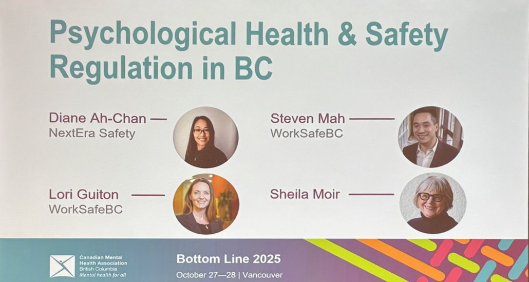 OHS Regulatory Presentation at Bottom Line Psychological Health and Safety Conference