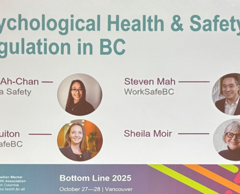 OHS Regulatory Presentation at Bottom Line Psychological Health and Safety Conference